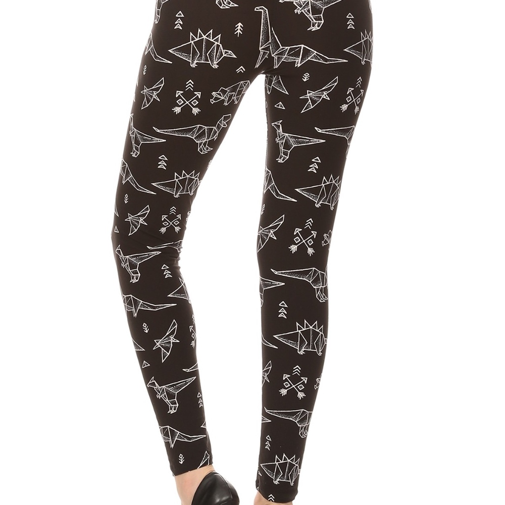 OS Dinosaur Leggings NWT